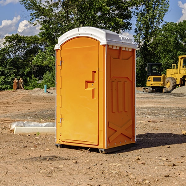 how often are the portable restrooms cleaned and serviced during a rental period in Whitestone